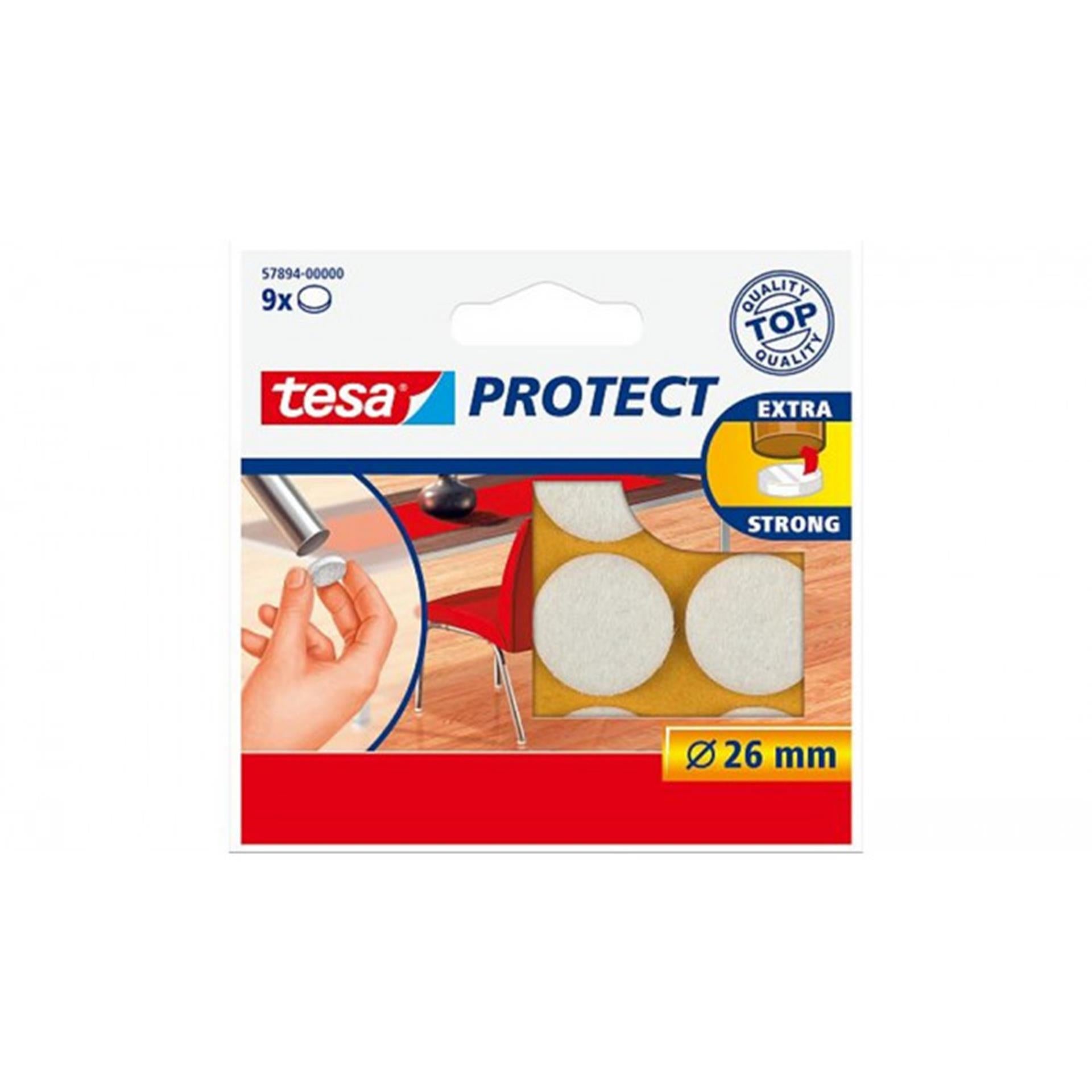 Tesa feutre de protection blanc ø26mm 9 pcs
