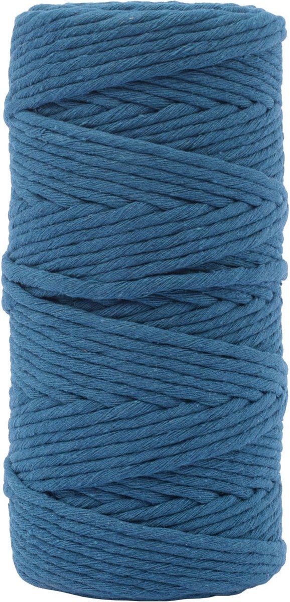 Vaessen creative • corde macramé 3mmx100m bleu foncé