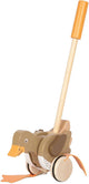Petit pied de presse à poussée en bois avec tête mobile