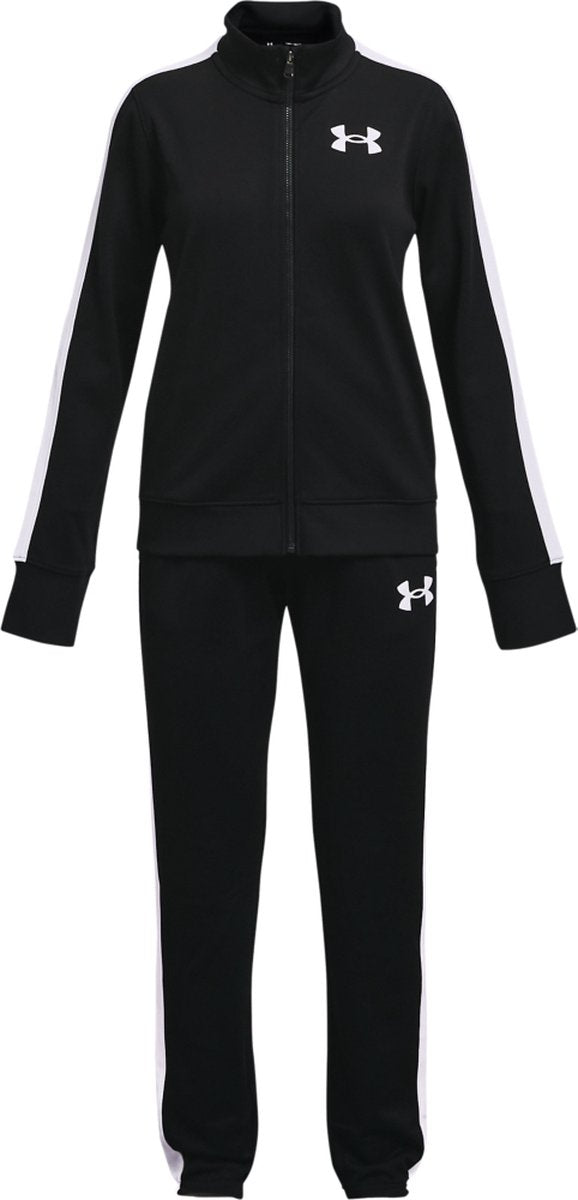 Under Armour UA Rival Knit Track Suit-blk Survêtement pour filles - noir - blanc