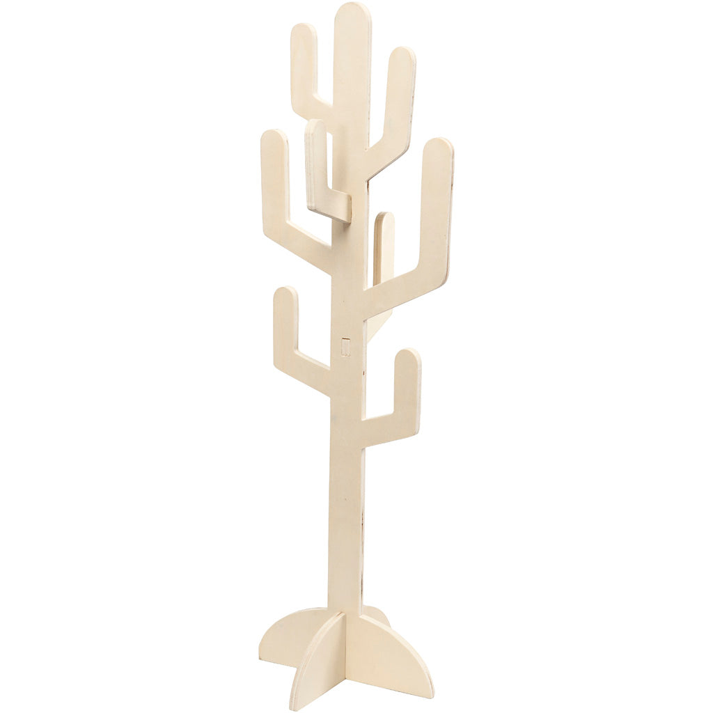 Creativ company cactus en bois, h : 60 cm, l : 18,5 cm, épaisseur 8 mm, 1 pièce