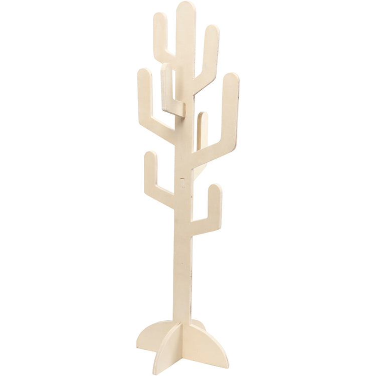 Creativ company cactus en bois, h : 60 cm, l : 18,5 cm, épaisseur 8 mm, 1 pièce