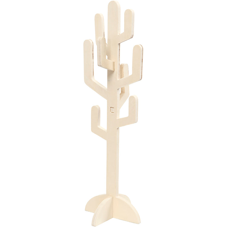 Creativ company cactus en bois, h : 38 cm, l : 12 cm, épaisseur 8 mm, 1 pièce