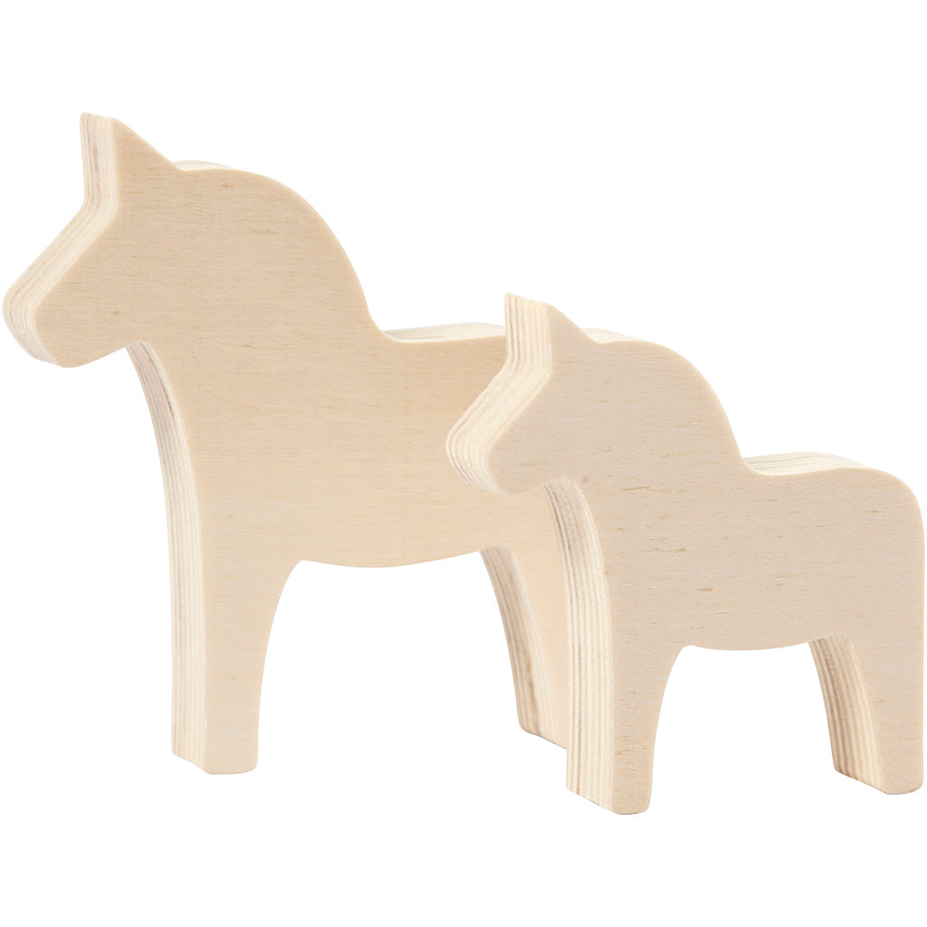 Cheval de compagnie Creativ, h: 8+10 cm, l: 7+9,5 cm, épaisseur 1,8 cm, 2 pièces 1 carton