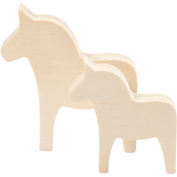Cheval de compagnie Creativ, h: 8+10 cm, l: 7+9,5 cm, épaisseur 1,8 cm, 2 pièces 1 carton