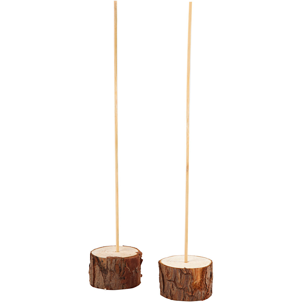 Créativ company montants en bois, h: 3 cm, d 5 cm, 2 jeux 1 boîte