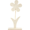 Creativ Company Fleur en bois avec pied, 26 cm