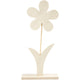 Creativ Company Fleur en bois avec pied, 26 cm