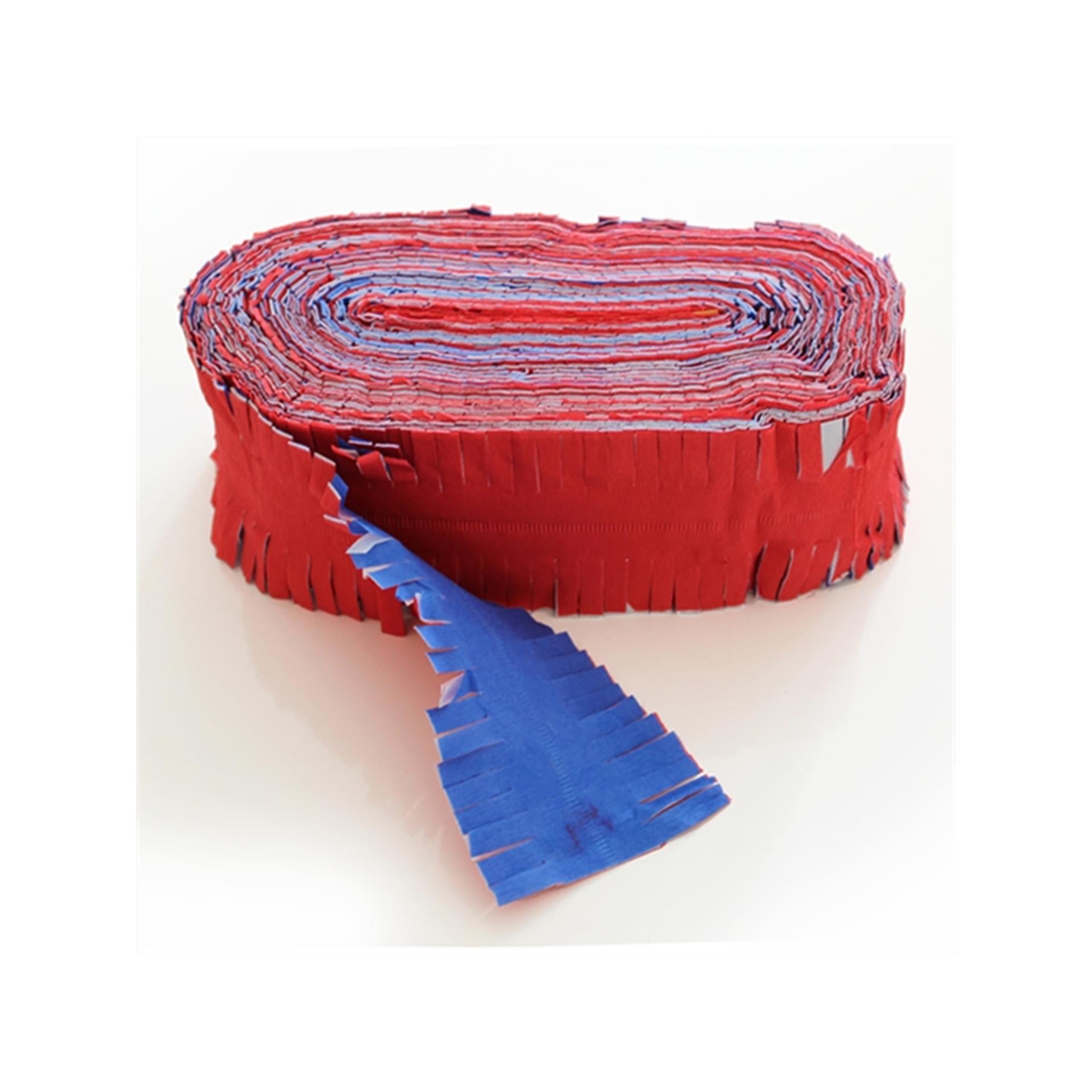 Guirlande crêpe Globos rouge blanc bleu 24m