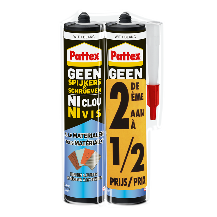 Pattex 1066729 - patex duopack sans clous ni vis à l'intérieur à l'extérieur | 6 pièces