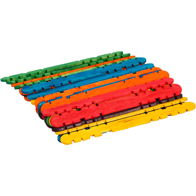 Bois de construction Creativ company, l : 11,4 cm, l : 10 mm, différentes couleurs, 30 pièces 1 boîte