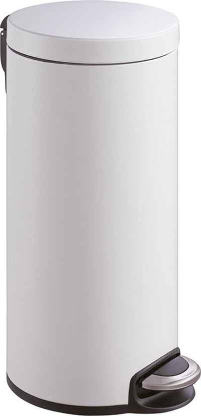 Eko - poubelle à pédale sereine 30 litres - plastique inox - blanc - poubelle