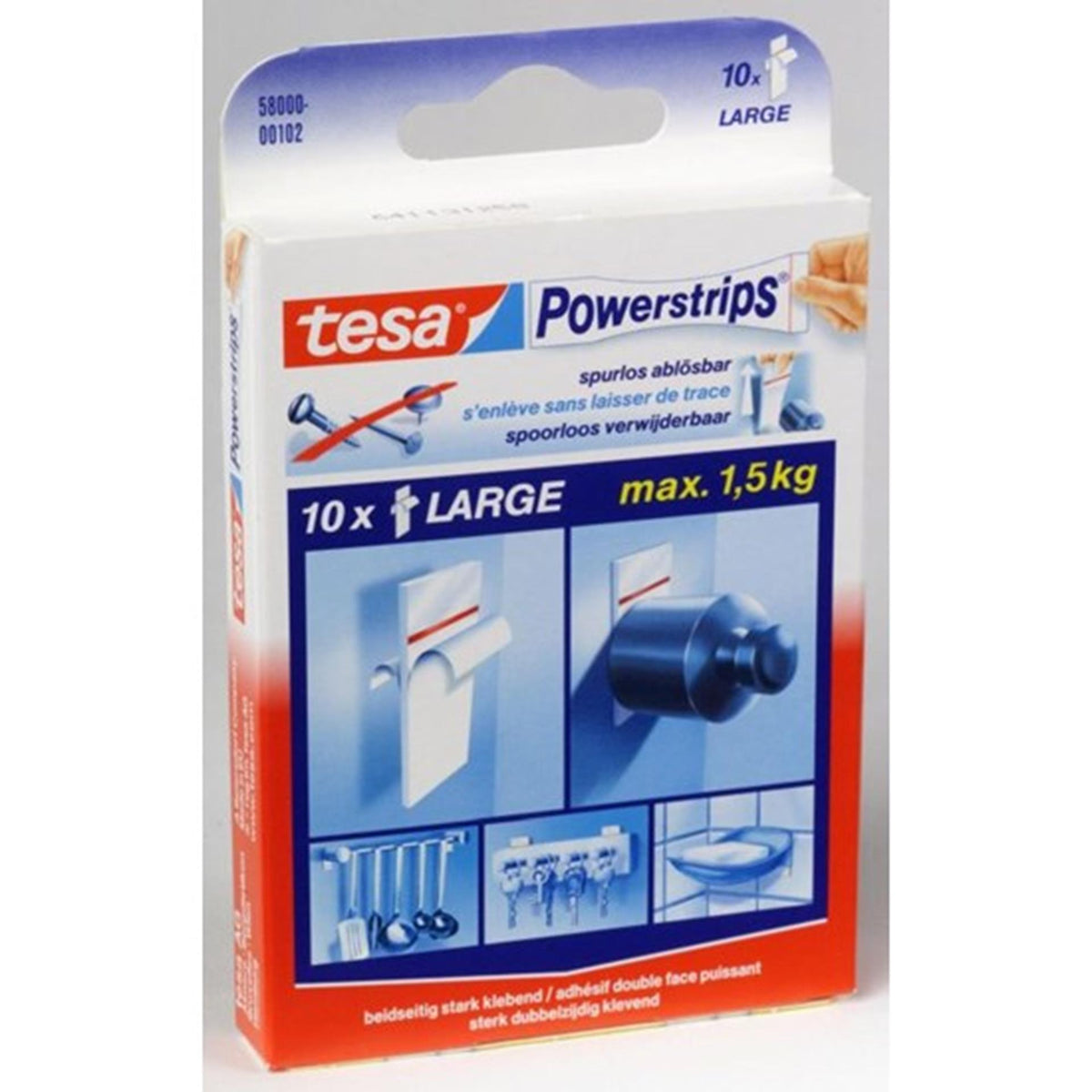 Multiprises Tesa grandes 10 pcs blanc