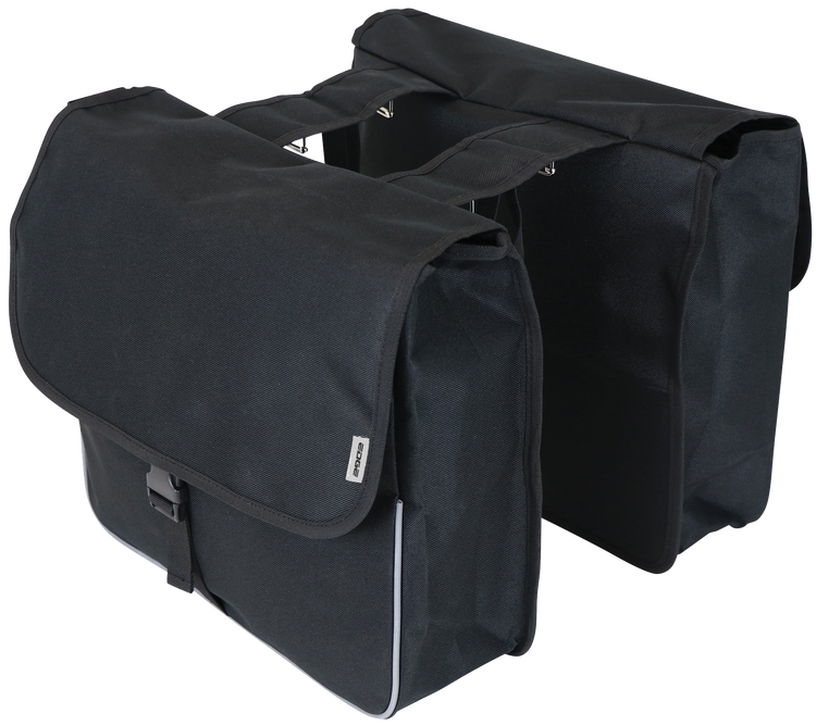 Edge Double Bicycle Bag Basic Shopper 26 litres 33 x 36 x 12cm (2x) noir