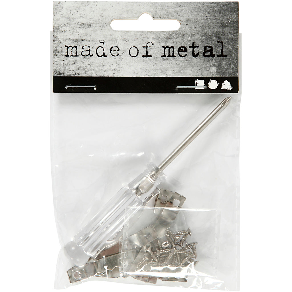 Ferrures de suspension Creativ company, dimensions 5x40 mm, argent, 10 pièces, 1 boîte
