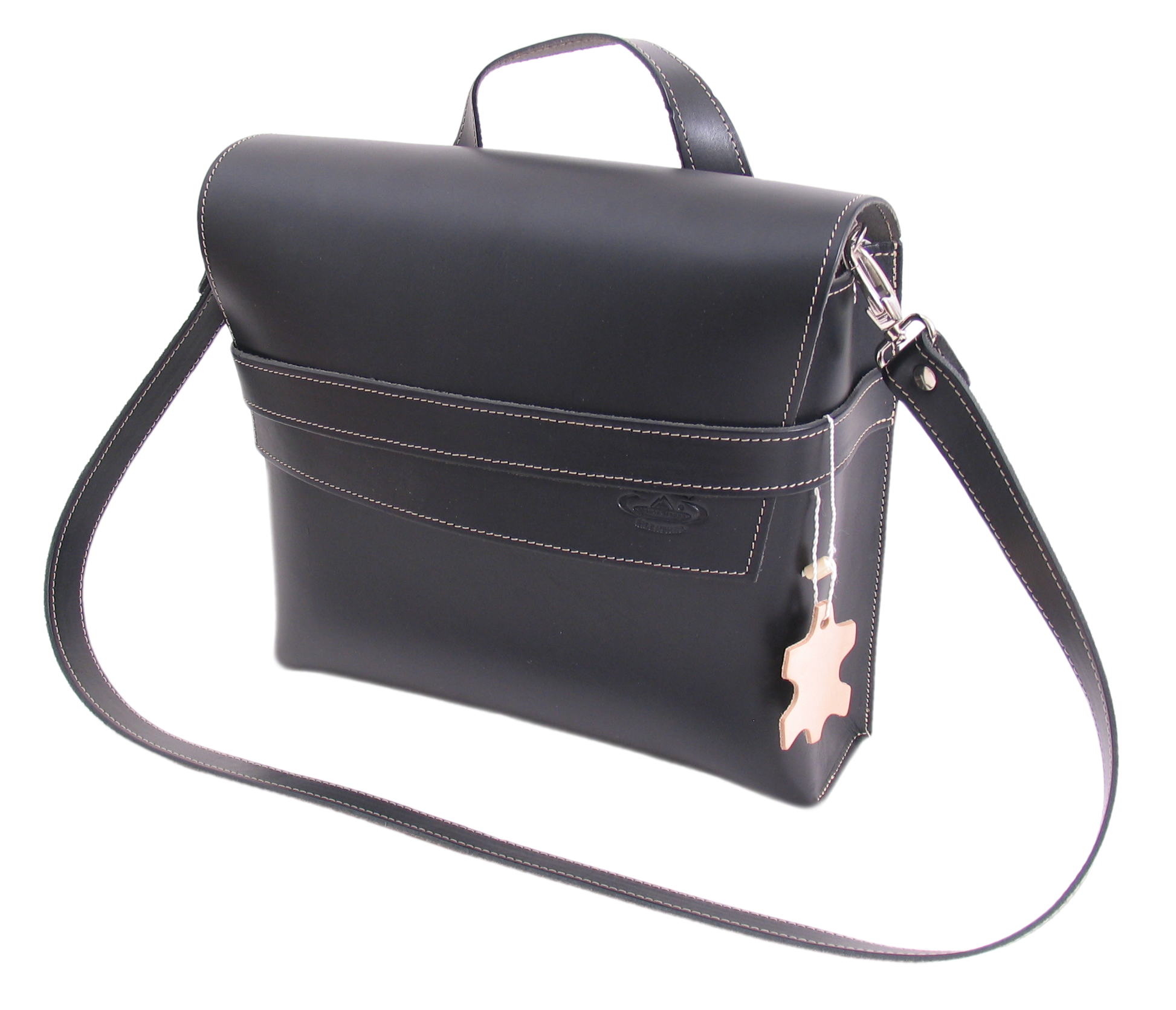 Sac à vélo Monte Grappa Cuir 7,5 litres 30 x 10 x 25 litres noirs