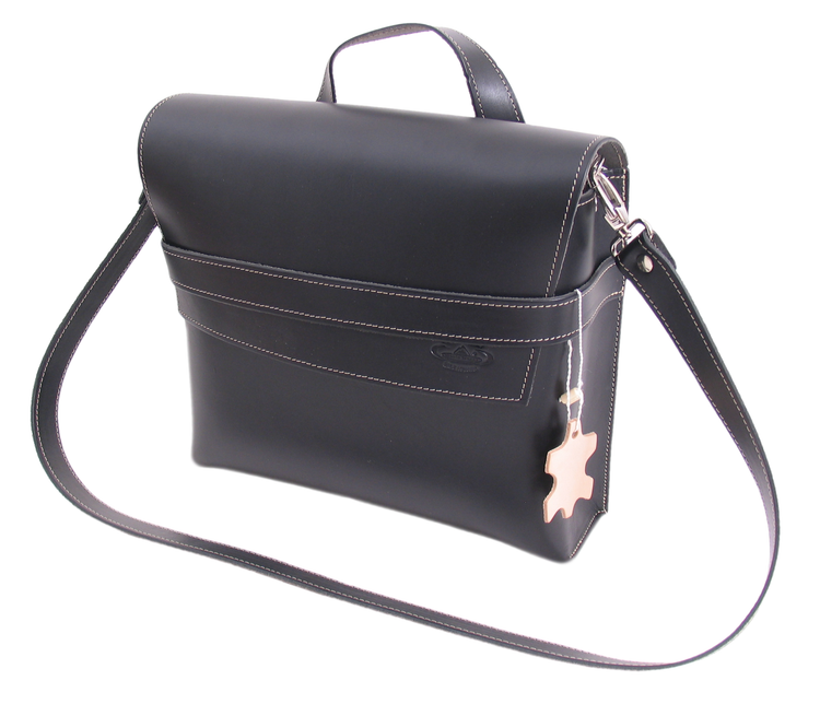 Sac à vélo Monte Grappa Cuir 7,5 litres 30 x 10 x 25 litres noirs
