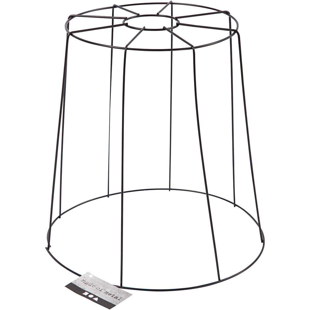 Abat-jour Creativ company, h : 20 cm, d 15,5-20 cm, noir, 1 pièce