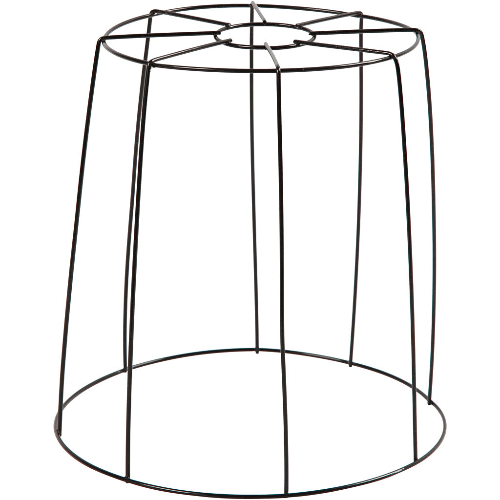 Abat-jour Creativ company, h : 20 cm, d 15,5-20 cm, noir, 1 pièce