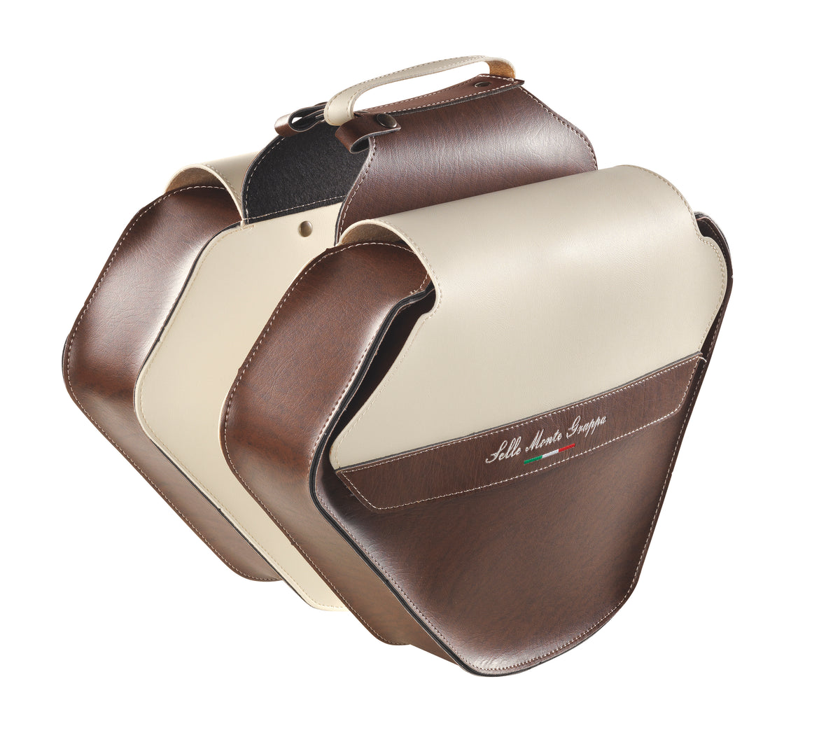 Monte Grappa Double sac à vélo Mode cuir marron crème