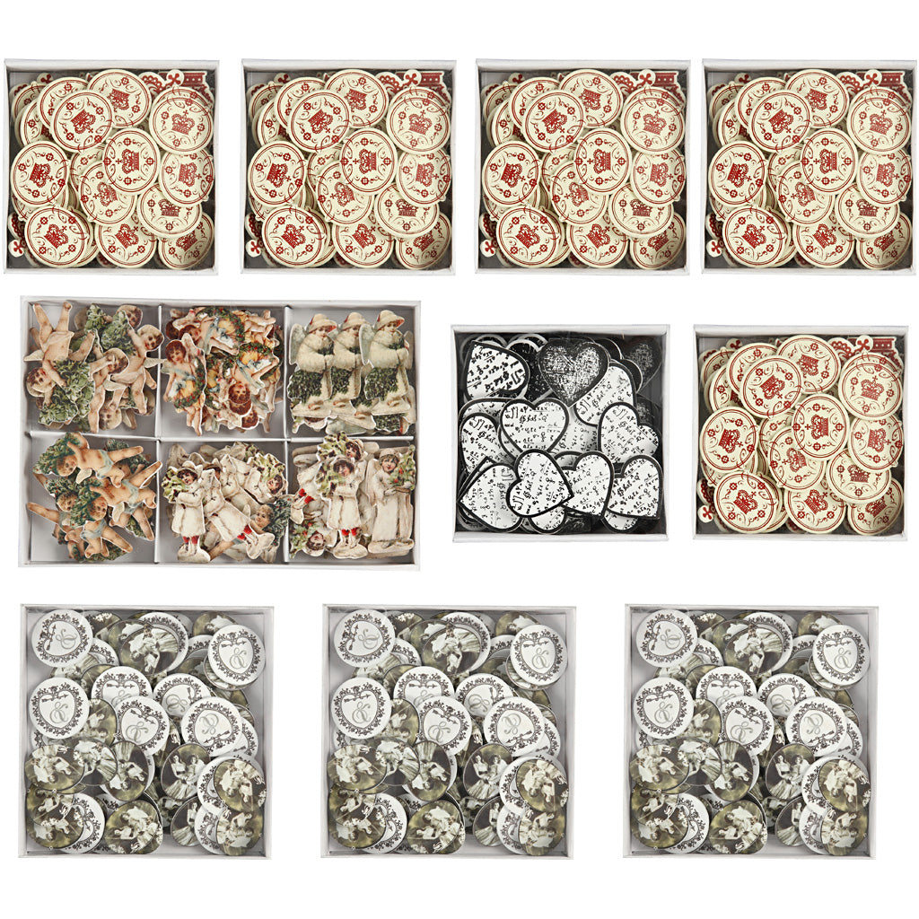 Figurines en bois Creativ company, taille 20-50 mm, contenu peut varier, 10 cartons 1 carton