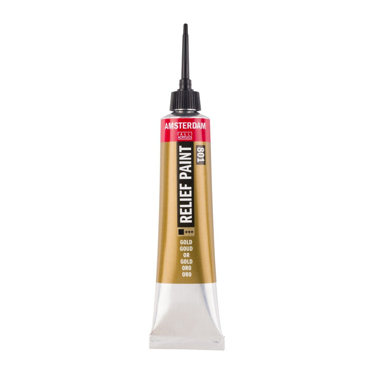 Amsterdam tous acryliques amsterdam • tube de peinture contour 20ml or 801