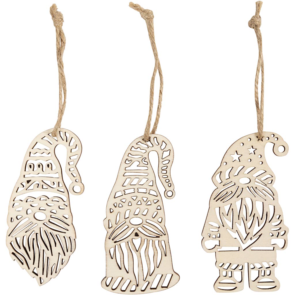 Creativ company nain de Noël scandinave, h: 8 cm, l: 4 cm, 6 pièces 1 boîte