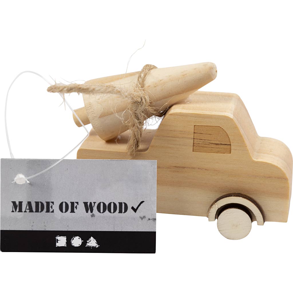 Camion d'entreprise Creativ avec sapin de Noël, h : 6 cm, l : 7 cm, l : 3,5 cm, 1 pièce