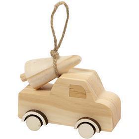 Camion d'entreprise Creativ avec sapin de Noël, h : 6 cm, l : 7 cm, l : 3,5 cm, 1 pièce