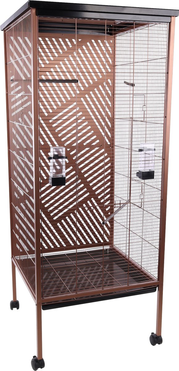 Volière Flamingo falco - cuivre - 63 x 65 x 152,5 cm - enclos à oiseaux spacieux et élégant