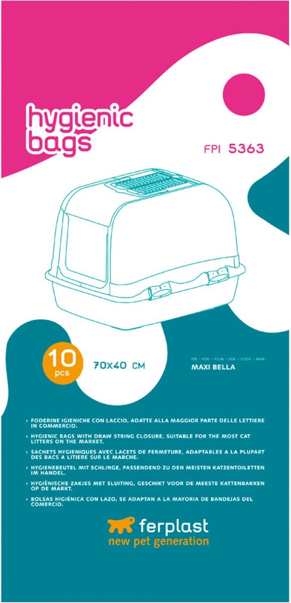 Sac à litière pour chat Ferplast fpi 5363 maxibell - 10 pcs