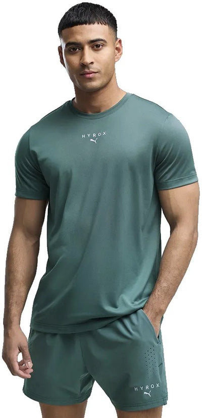 Puma x hyrox poly graphique t-shirt manches courtes vert xl homme