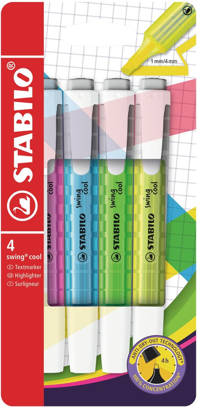 Stabillo Swing Cool Markers, 4st.