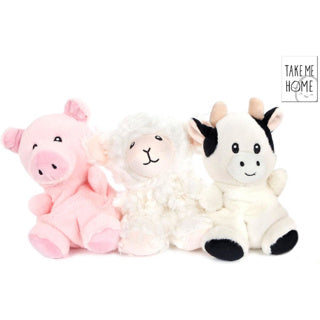 Peluche morte-moi des animaux de ferme 4 assorti 23-30 cm