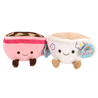 Pluchiez peluche café 18 cm 3 assorti