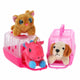 Animal en peluche dans une valise de voyage assortie | 12 pièces