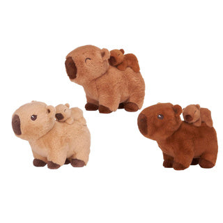 Capybara en peluche et bébé 3 assorti 25cm