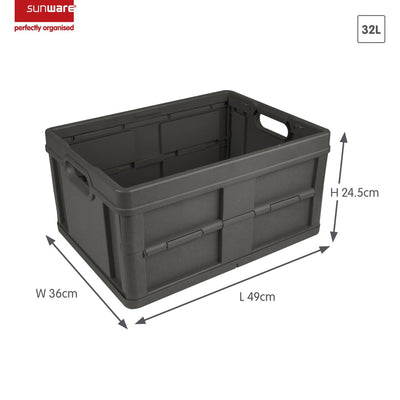 Caisse pliante fermée Sunware 32l anthracite