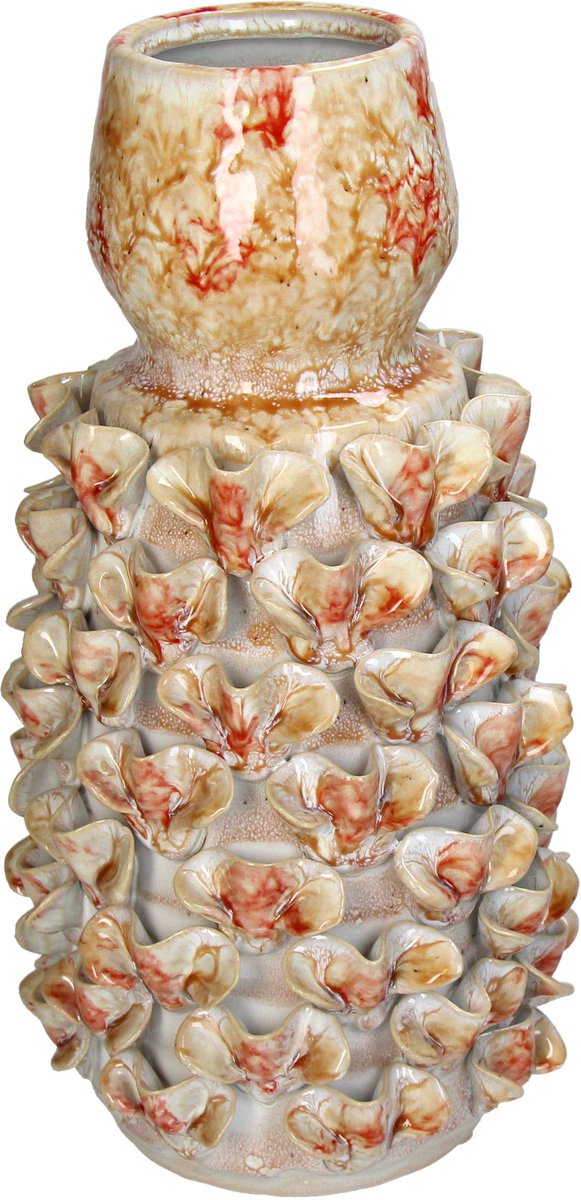 Vase collection Hd faïence terra 17x17x32.5cm
