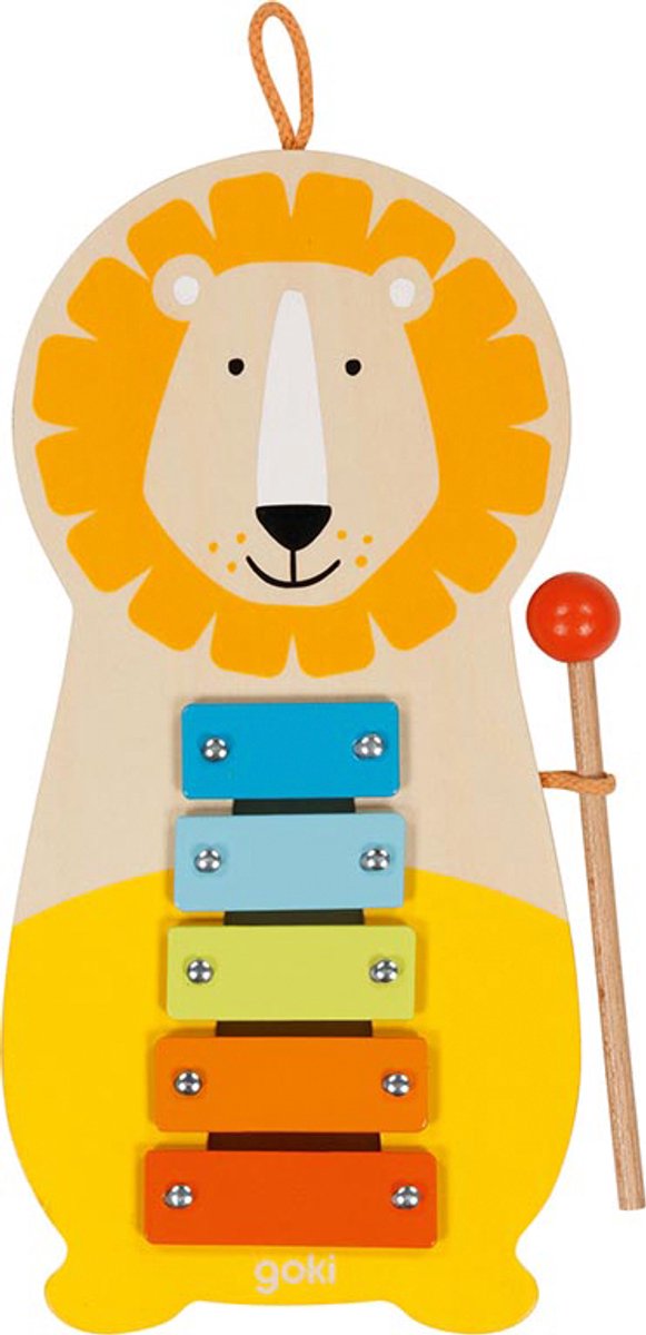 Xylophone Goki - lion - 12,5x25,5x1,6cm - apprentissage par le jeu - 1 an