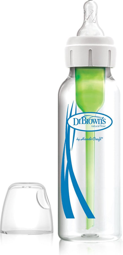 Dr. brown's options+ biberon anti-colique - biberon à col étroit - verre - 250ml