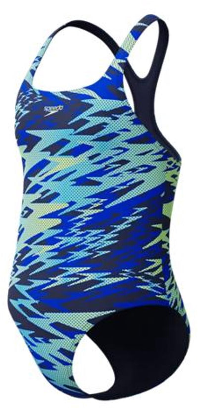 Speedo maillot de bain de sport 1 pièce fille h-boom print Medalist - vert marine
