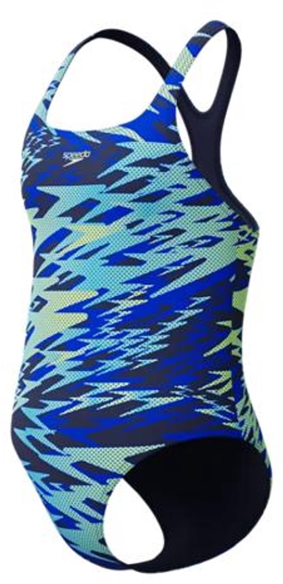 Speedo maillot de bain de sport 1 pièce fille h-boom print Medalist - vert marine