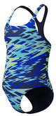 Speedo maillot de bain de sport 1 pièce fille h-boom print Medalist - vert marine