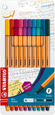 Feutres fins Stabilo point 88 fashion colours - 10 pcs.