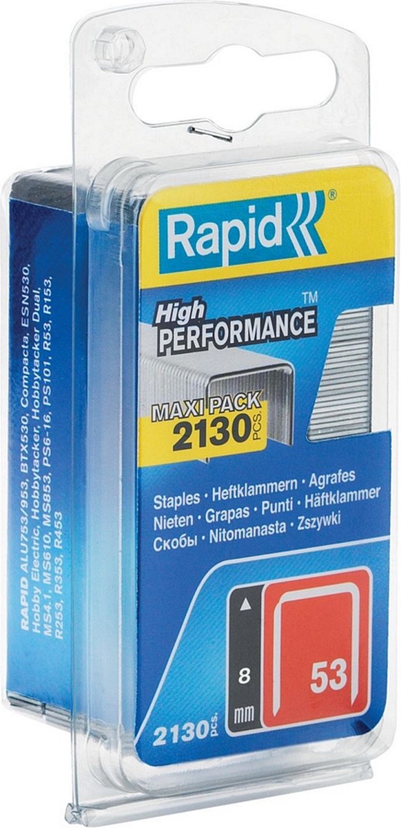 Agrafes rapides 53 8 mm galvanisées 2.130 pcs., boîte
