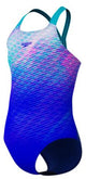 Maillot de bain de sport filles powerback imprimé Speedo - bleu turquoise