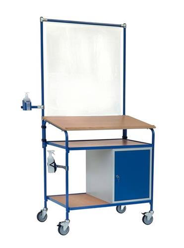 Etagère mobile Fetra avec protection contre les infections 1000x600