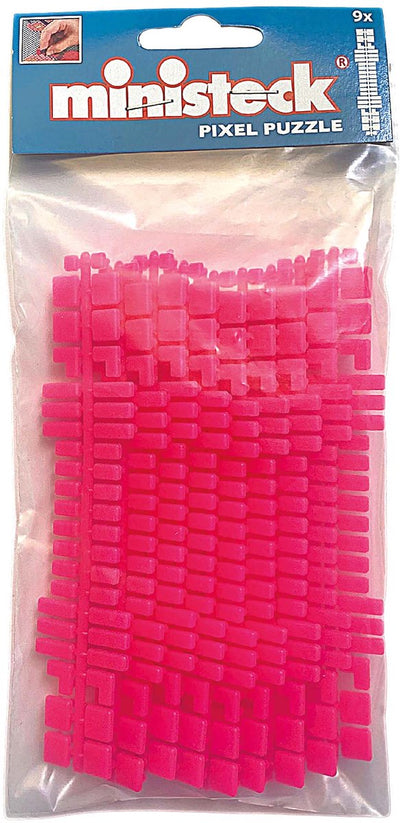 Ministeck jouets - bandes de couleur rose fluo 9 pièces polybag créatif.