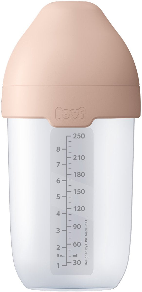Biberon Difrax lovi Dynamic mammafeel - 250 ml - rose - 1 pièce